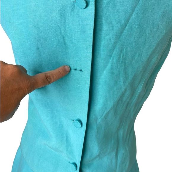 Vintage Campaganie Internationale Express Linen silk blend suit skirt top - Picture 6 of 8